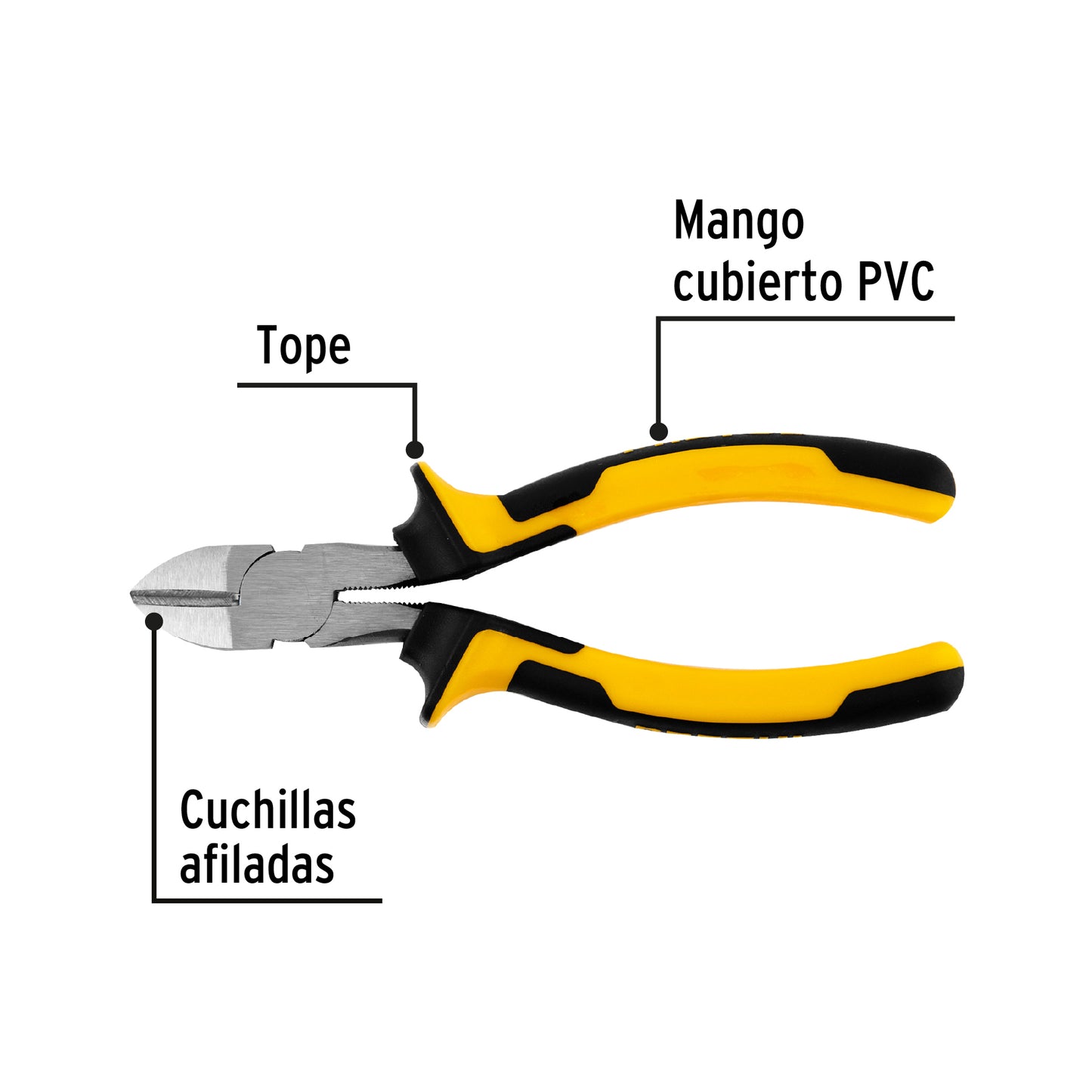 Pinza corte diagonal 6" Pretul Cod 22675 PCD-6PX mango Comfort Grip