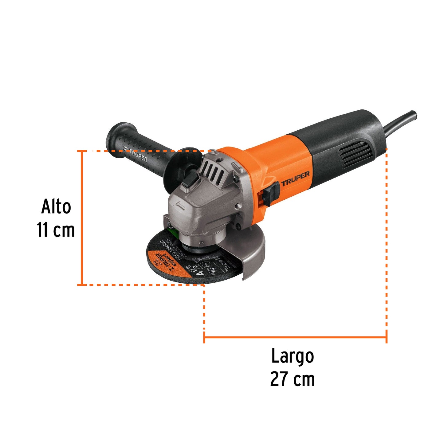 Esmeriladora 4-1/2" Truper Cod 11025 ESMA-4-1/2A9-2 Profesional 800 W 220 V