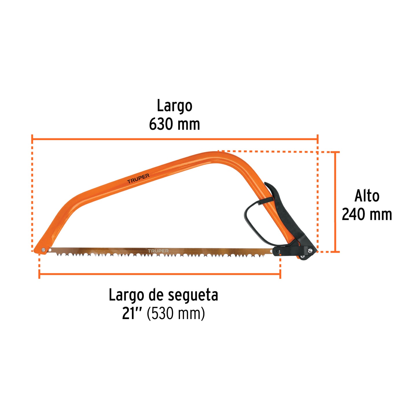 Arco jardinero tubular de 21 truper Cod 10254 AJT-21