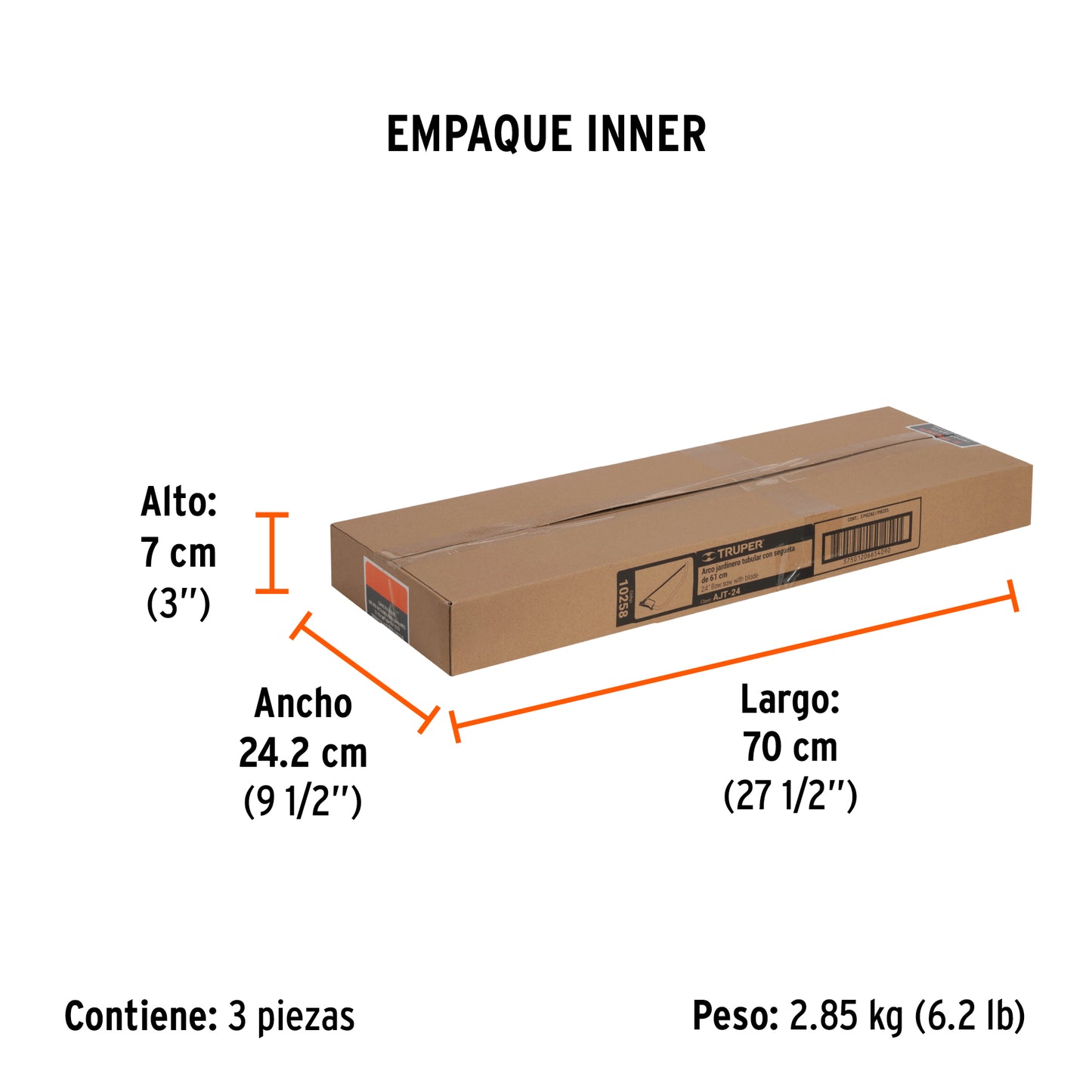 Arco jardinero tubular de 24 truper Cod 10258 AJT-24