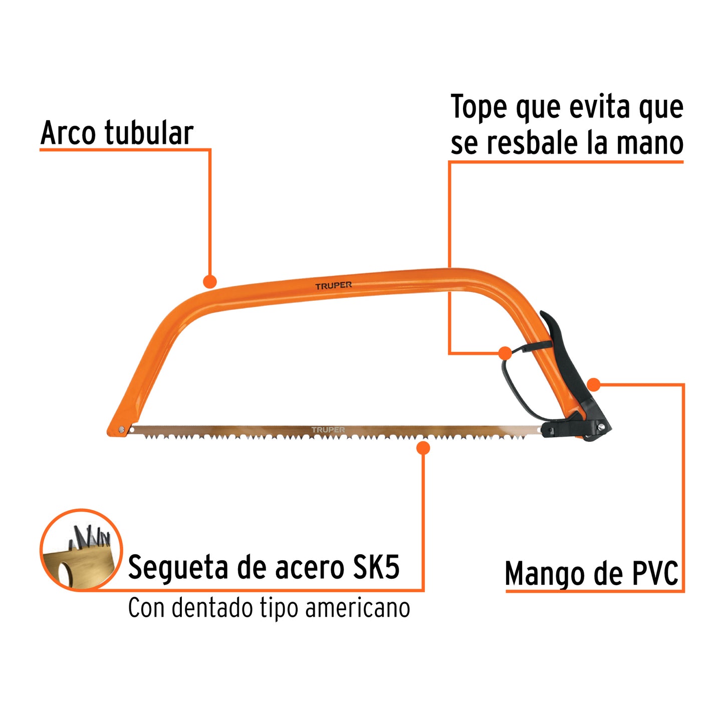 Arco jardinero tubular de 24 truper Cod 10258 AJT-24