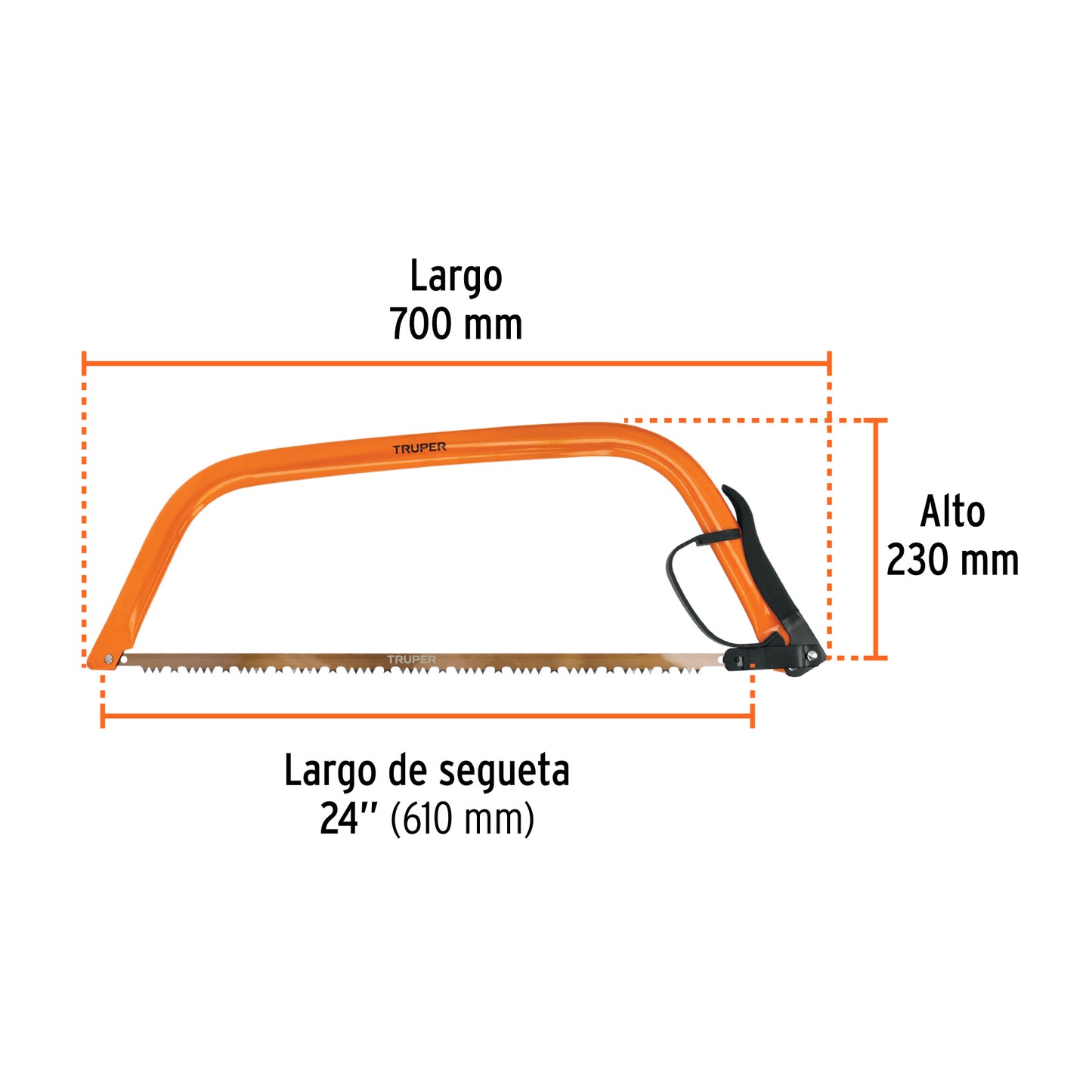 Arco jardinero tubular de 24 truper Cod 10258 AJT-24