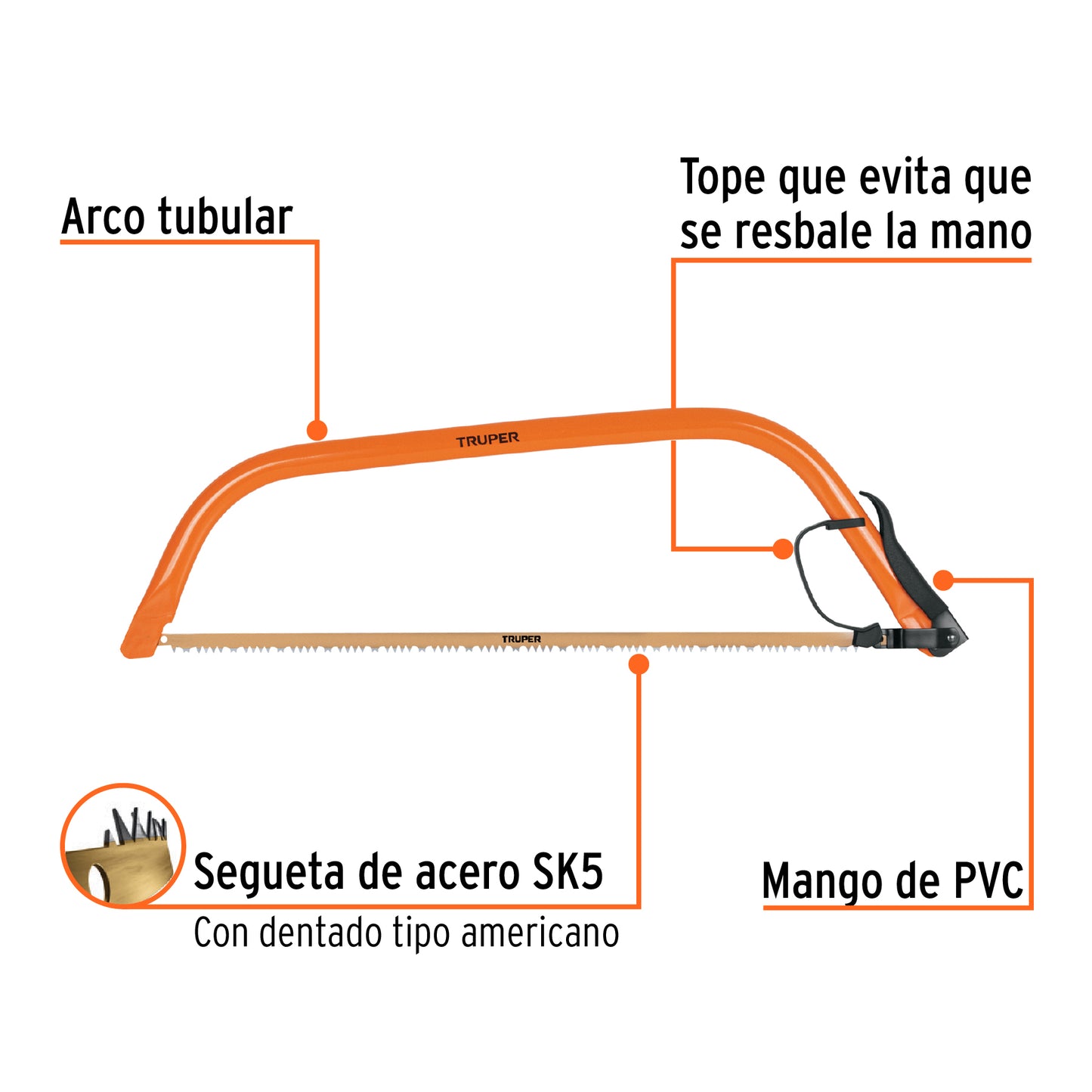Arco jardinero tubular de 30 truper Cod 10260 AJT-30