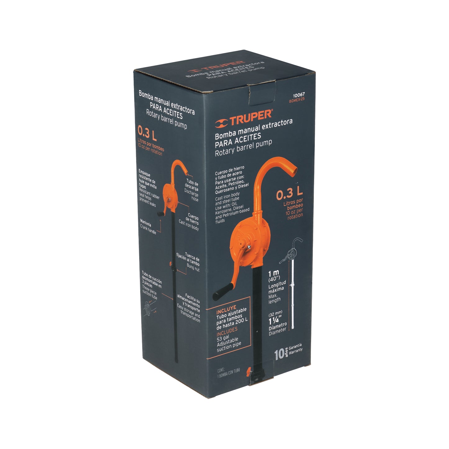 Bomba extractora Truper Cod 10067 BOMEX-25 para aceites con manivela