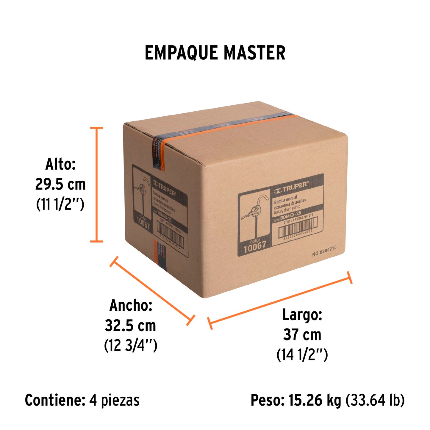 Bomba extractora Truper Cod 10067 BOMEX-25 para aceites con manivela
