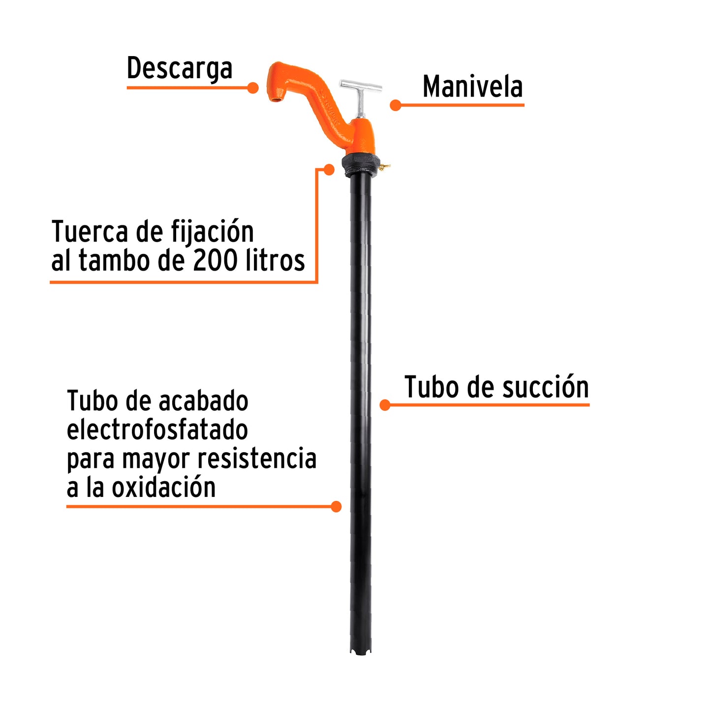 Bomba extractora Truper Cod 16853 BOMEX-35 para solventes con manija tipo "T"