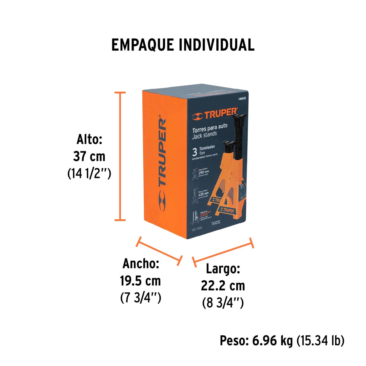 Caballetes Truper Cod 14843 TORAU-3 de 3 ton para Auto