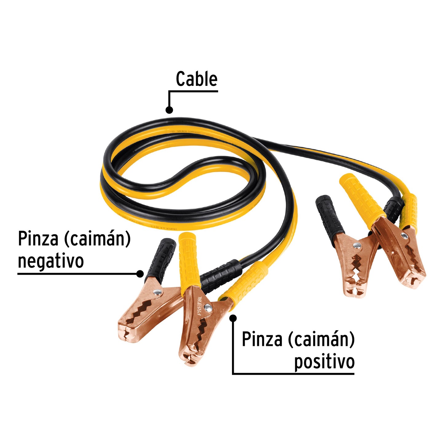 Cable pasa corriente 2m Pretul Cod 22807 CAP-2010P 125 A 10 AWG