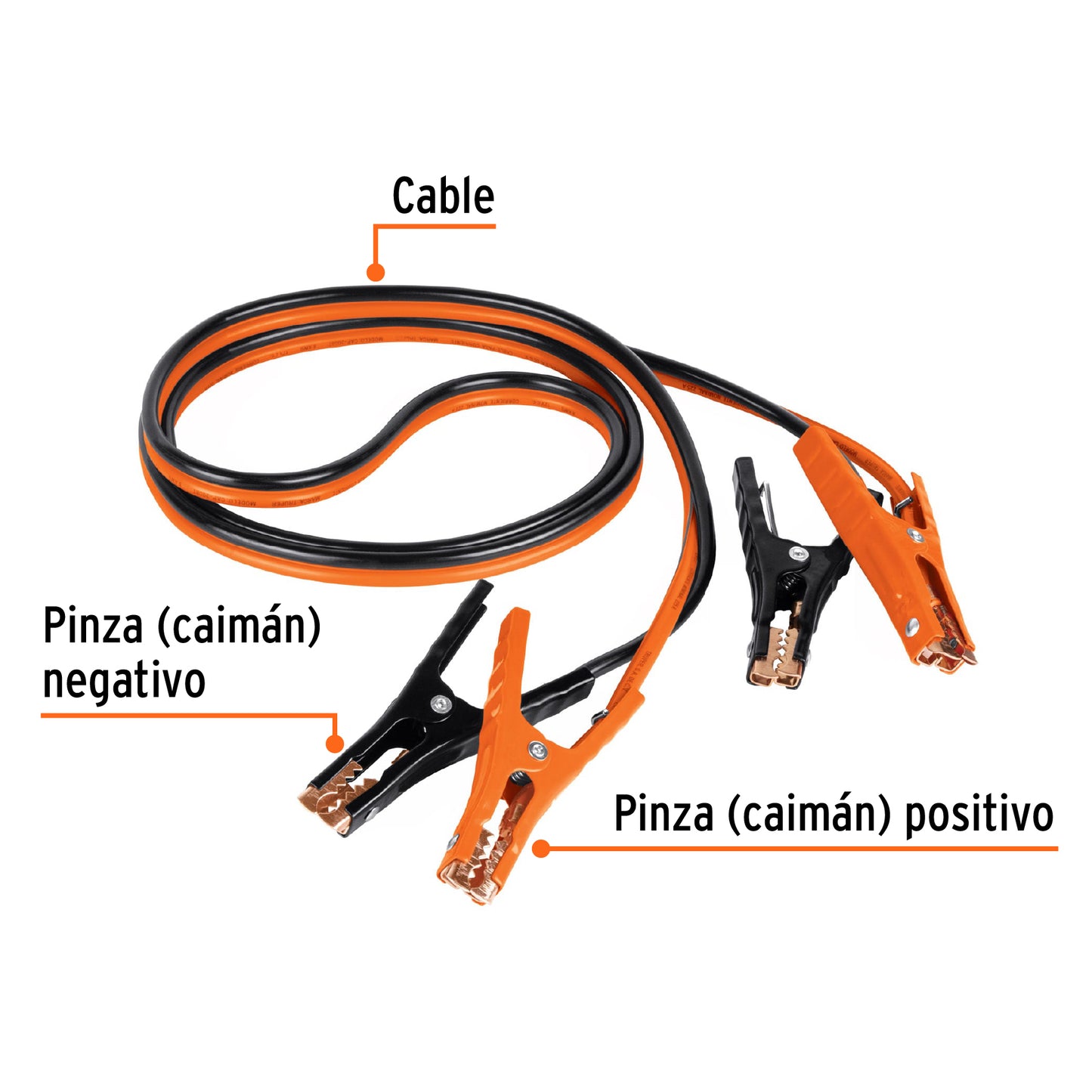 Cables pasa corriente 3m Truper Cod 17543 CAP-3008T 225 A 8 WG con funda