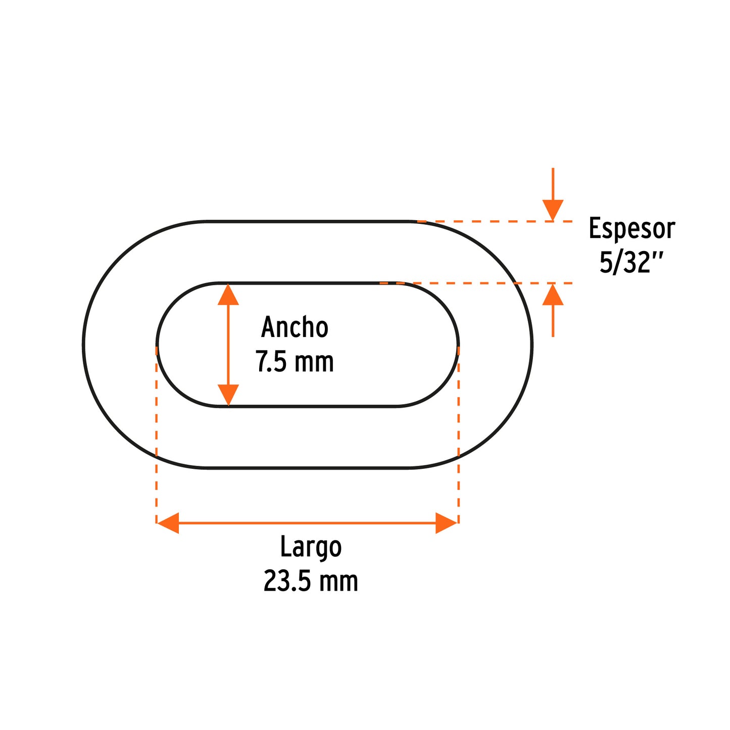 Cadena galvanizada 4 mm - 5/32" Truper Cod 103441 CAGA-5/32T en saco con 50 kg
