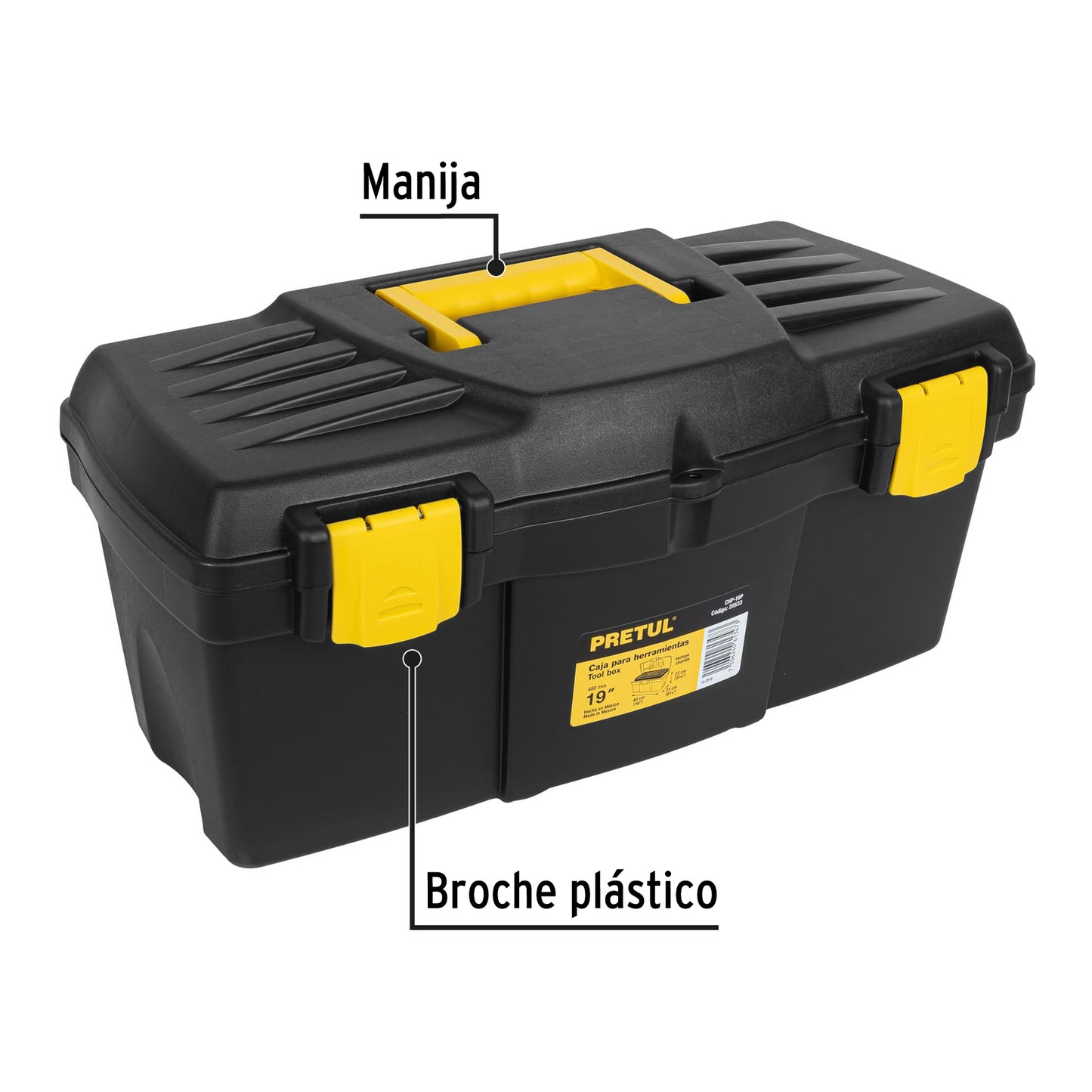 Caja de herramientas Pretul Cod 20533 CHP-19P de 19" sin compartimiento