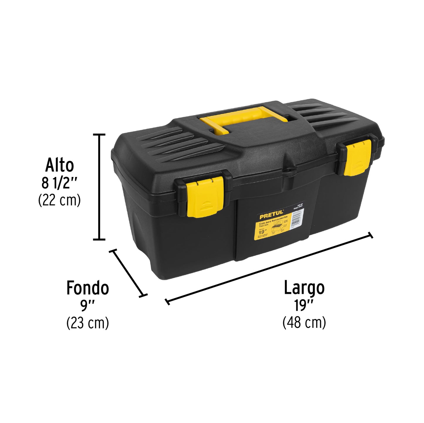 Caja de herramientas Pretul Cod 20533 CHP-19P de 19" sin compartimiento