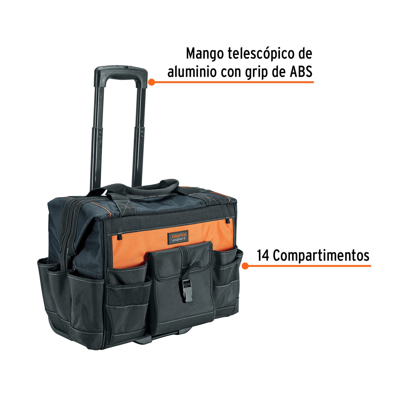 Maleta portaherramientas Truper Expert Cod 101902 MALE-22R, con ruedas