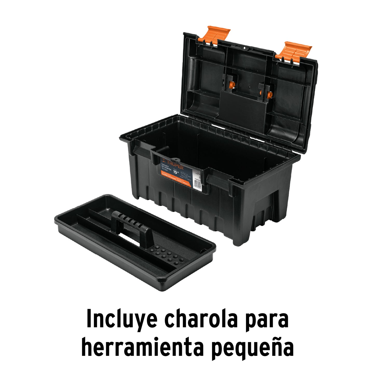 Caja de herramientas Truper Cod 19781 CHA-19N de 19" sin compartimientos