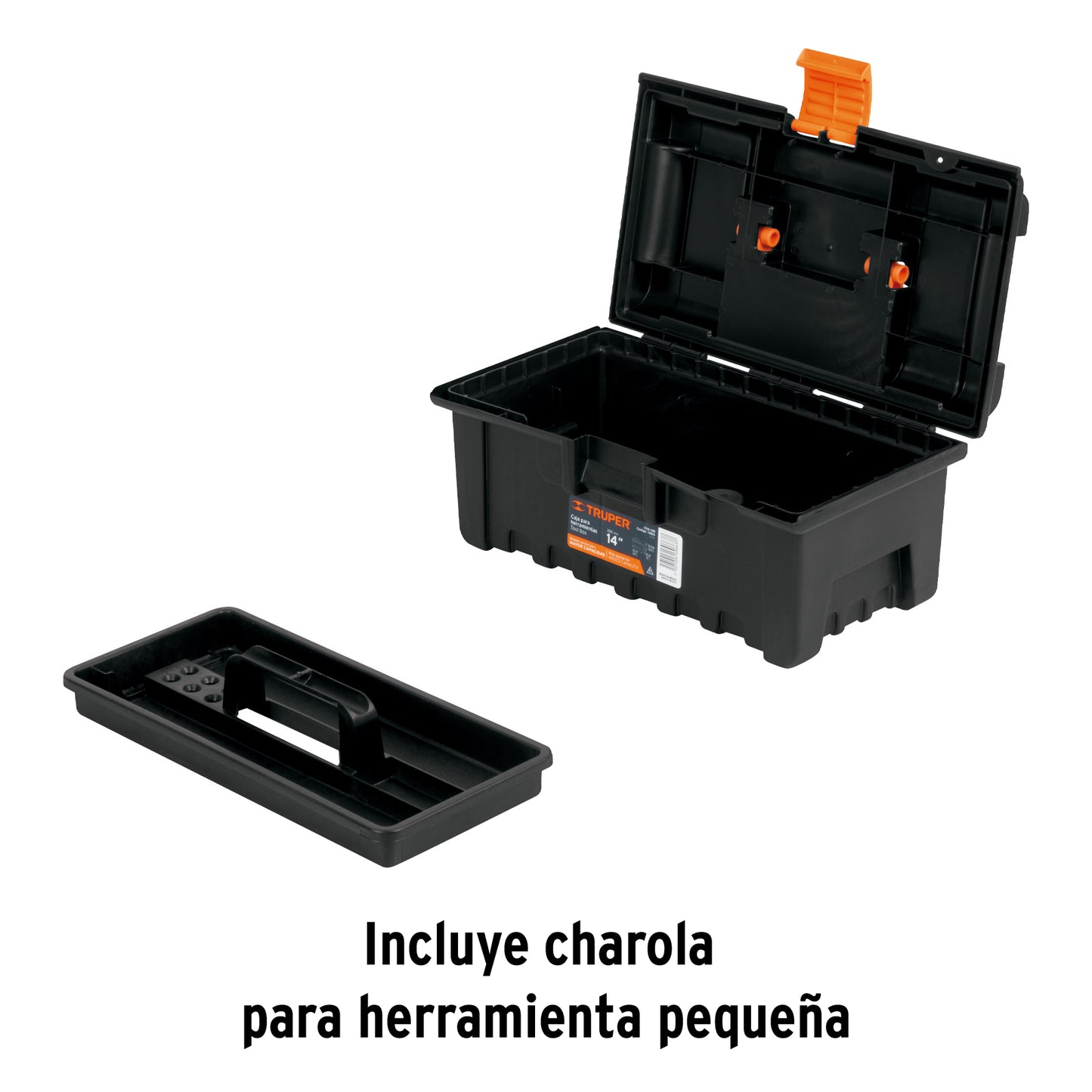 Caja de herramientas Truper Cod 19854 CHA-14N de 14" sin compartimientos
