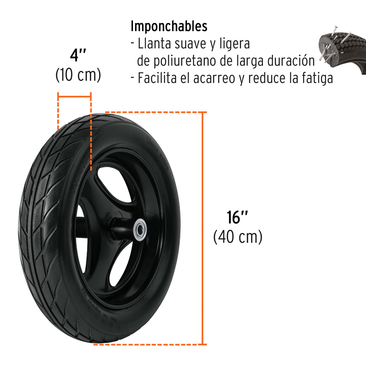 Carretilla 5.5 ft³ Truper Expert Cod 100416 CAT-50X Super reforzada Imponchable bastidor tubular