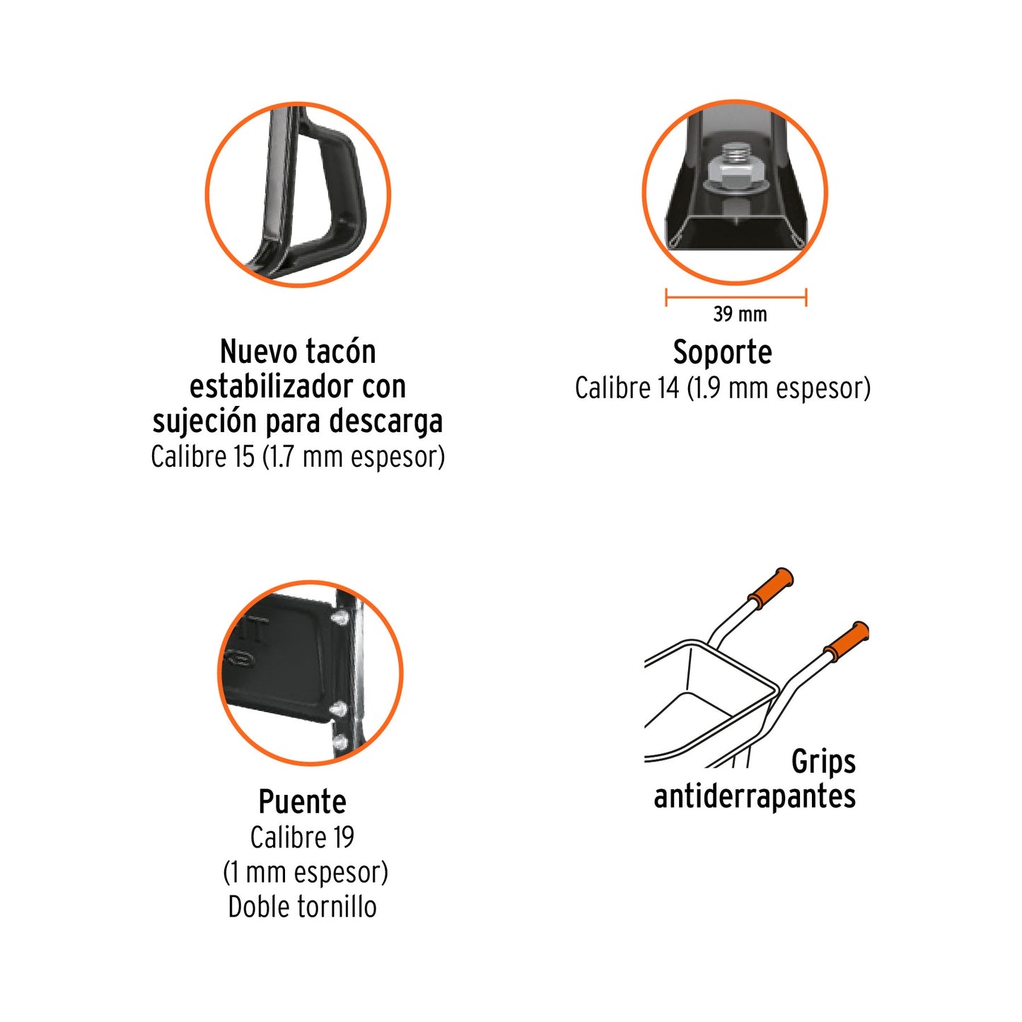 Carretilla 6 ft³ Truper Expert Cod 100417 CAT-60X Super reforzada Imponchable bastidor tubular