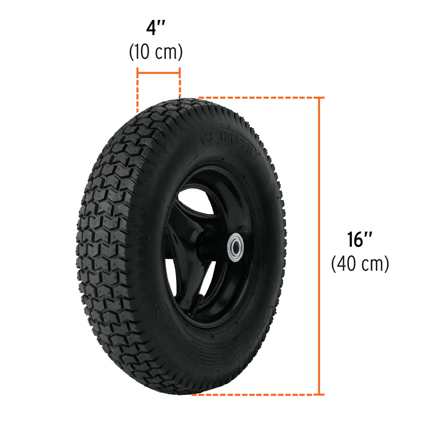 Carretilla 8 ft3 Truper Cod 11249 CAR-81 Neumática Bastidor Tubular