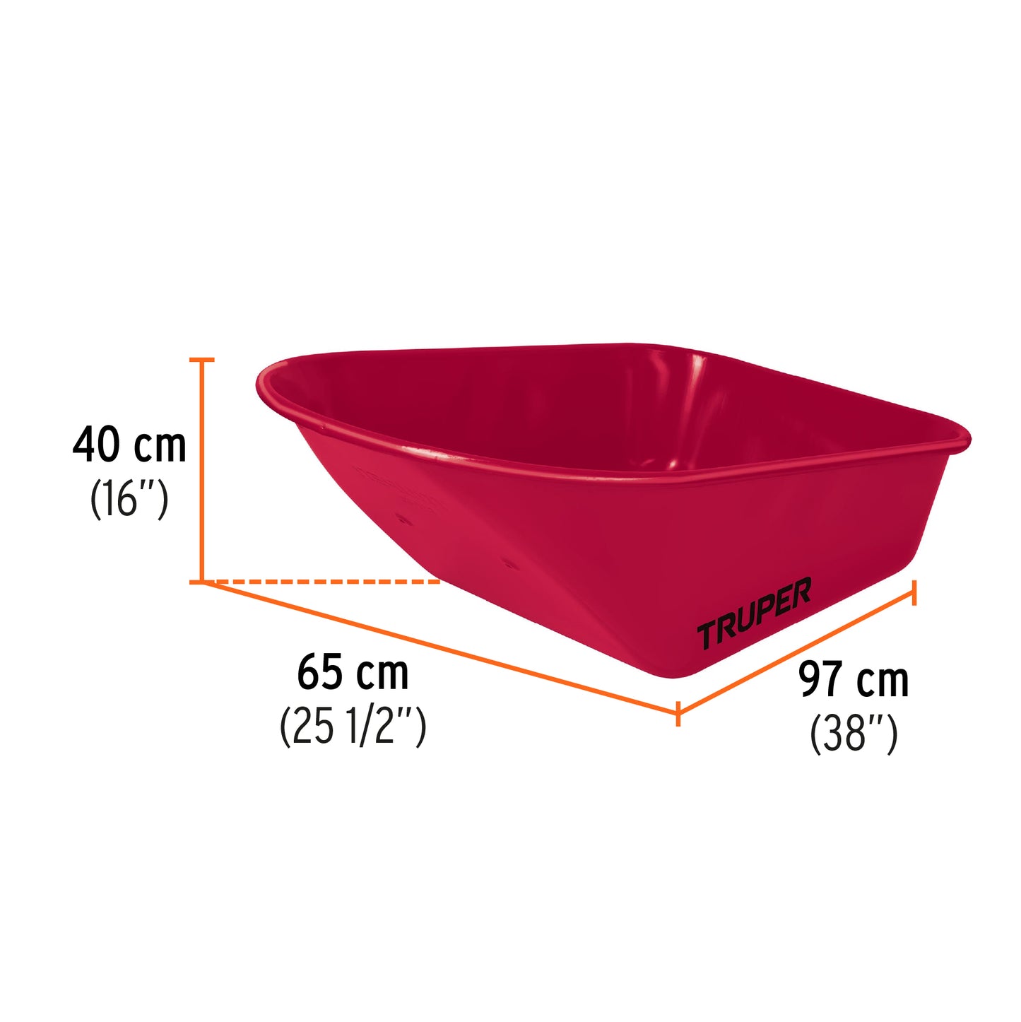 Carretilla 6 ft³ Truper Cod 11776 CAT-60ND Neumática bastidor tubular