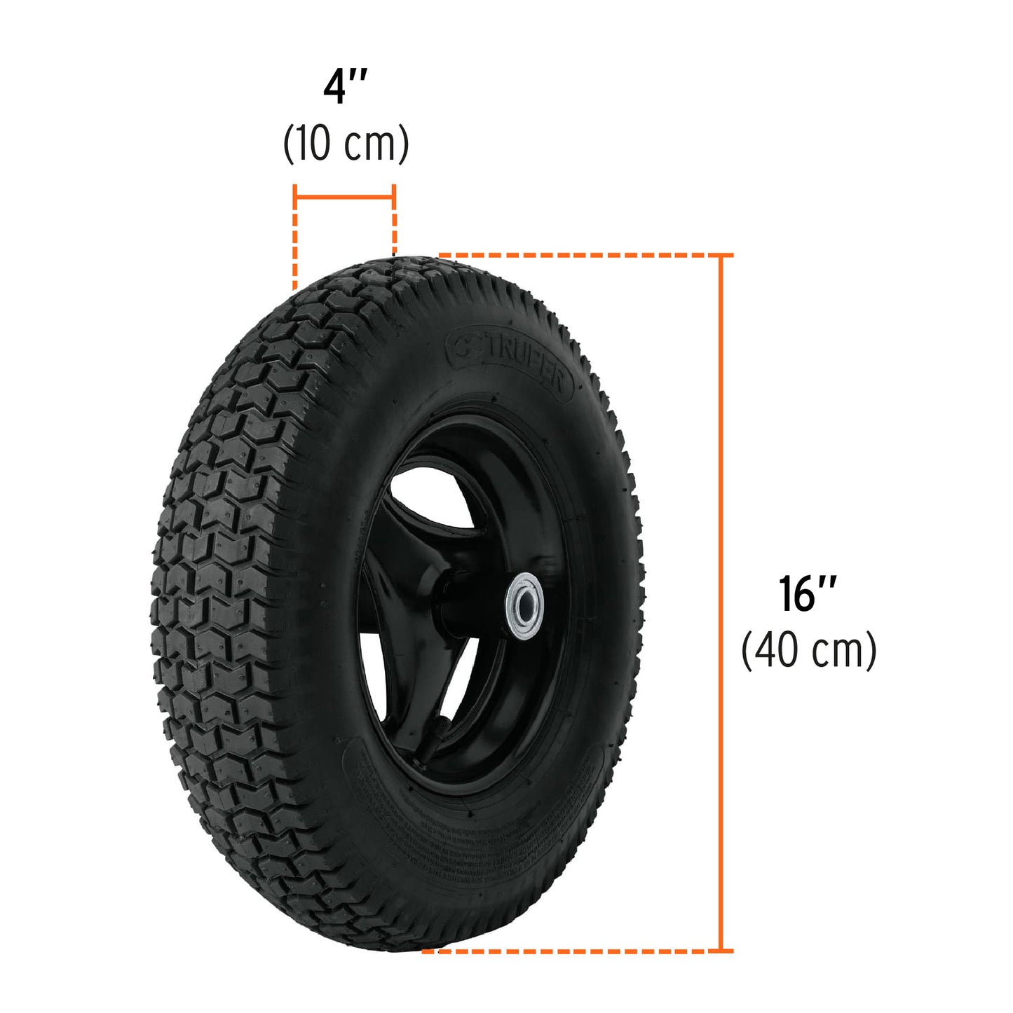 Carretilla 6 ft³ Truper Cod 11776 CAT-60ND Neumática bastidor tubular