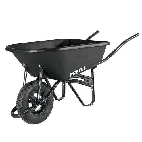 Carretilla 5 ft3 Pretul Cod 22703 TP-5N Concha Plástica Neumática Bastidor Tubular