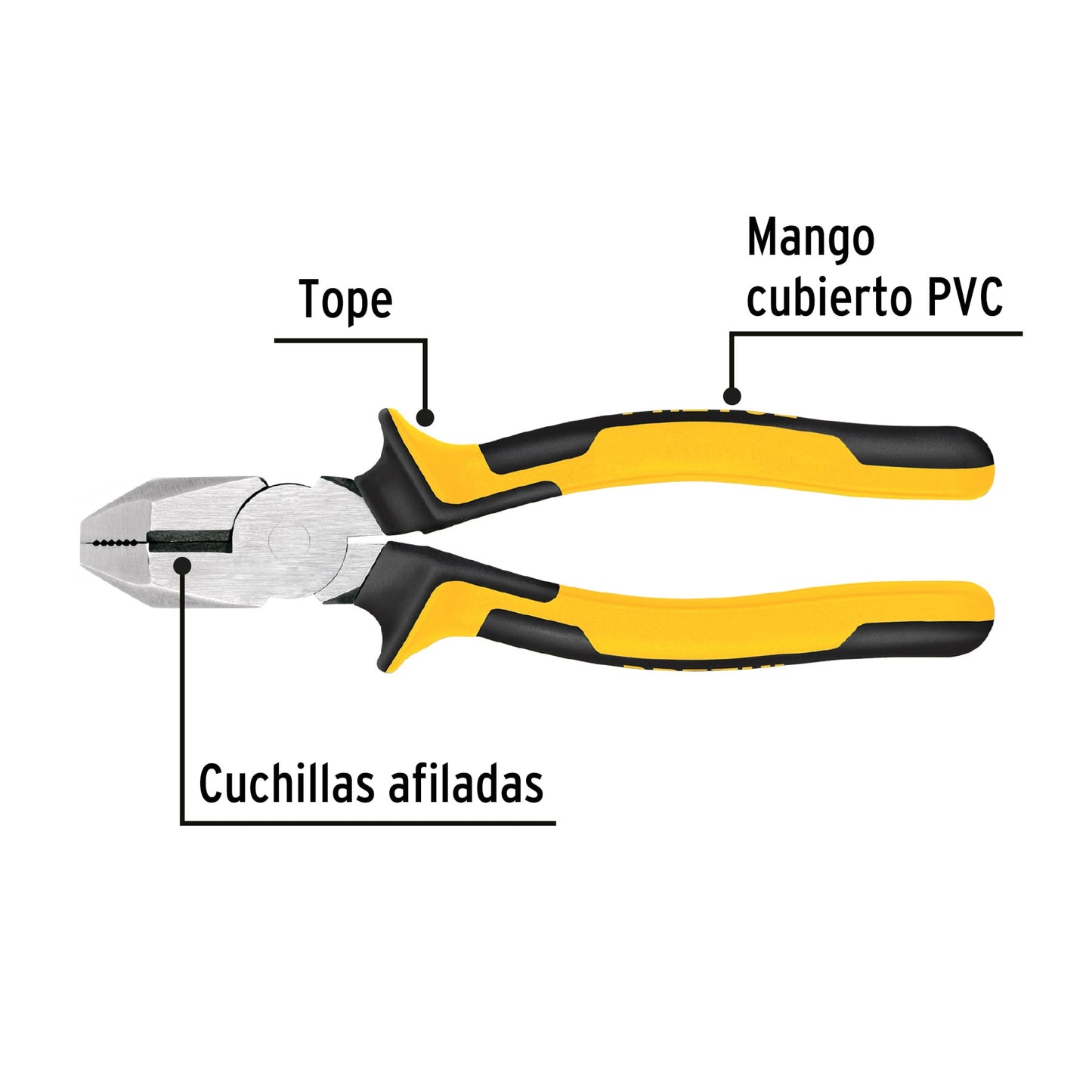Pinza electricista 9" Pretul Cod 27155 219-PX uso rudo alta palanca Comfort Grip