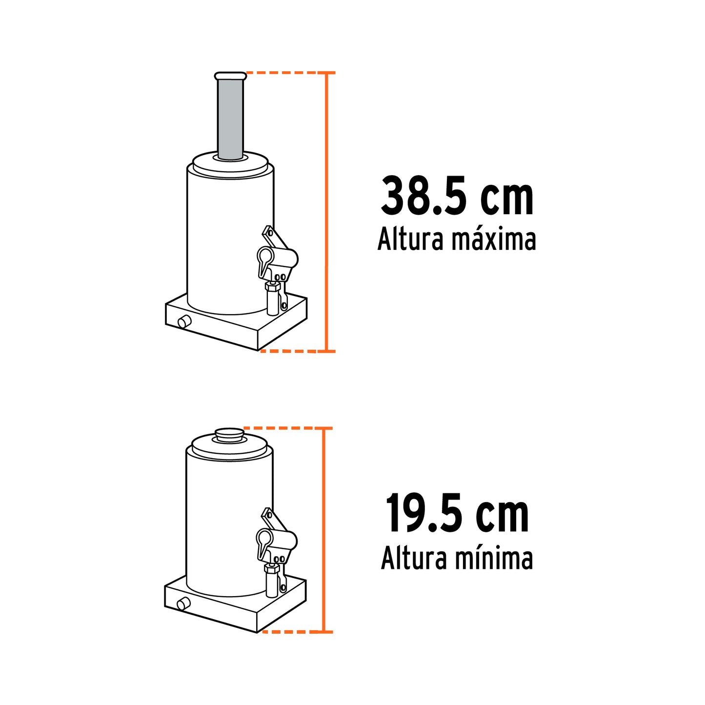 Gato Hidráulico botella Truper Cod 14812 GAT-4 de 4 Ton