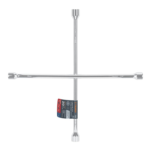 Llave de cruz 20 truper Cod 15481 LLCR-20 pulida y cromada