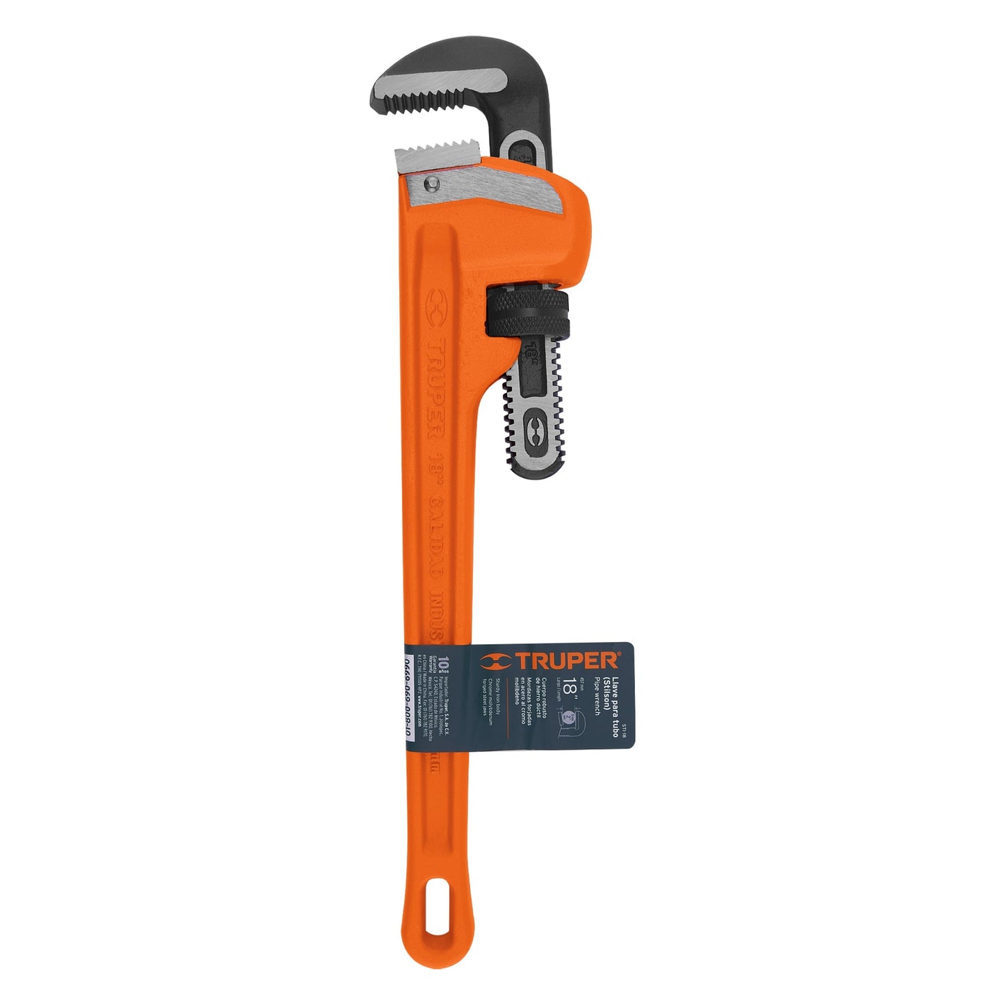 Llave stilson 18" Truper Cod 15839 STI-18 cuerpo robusto de hierro dúctil