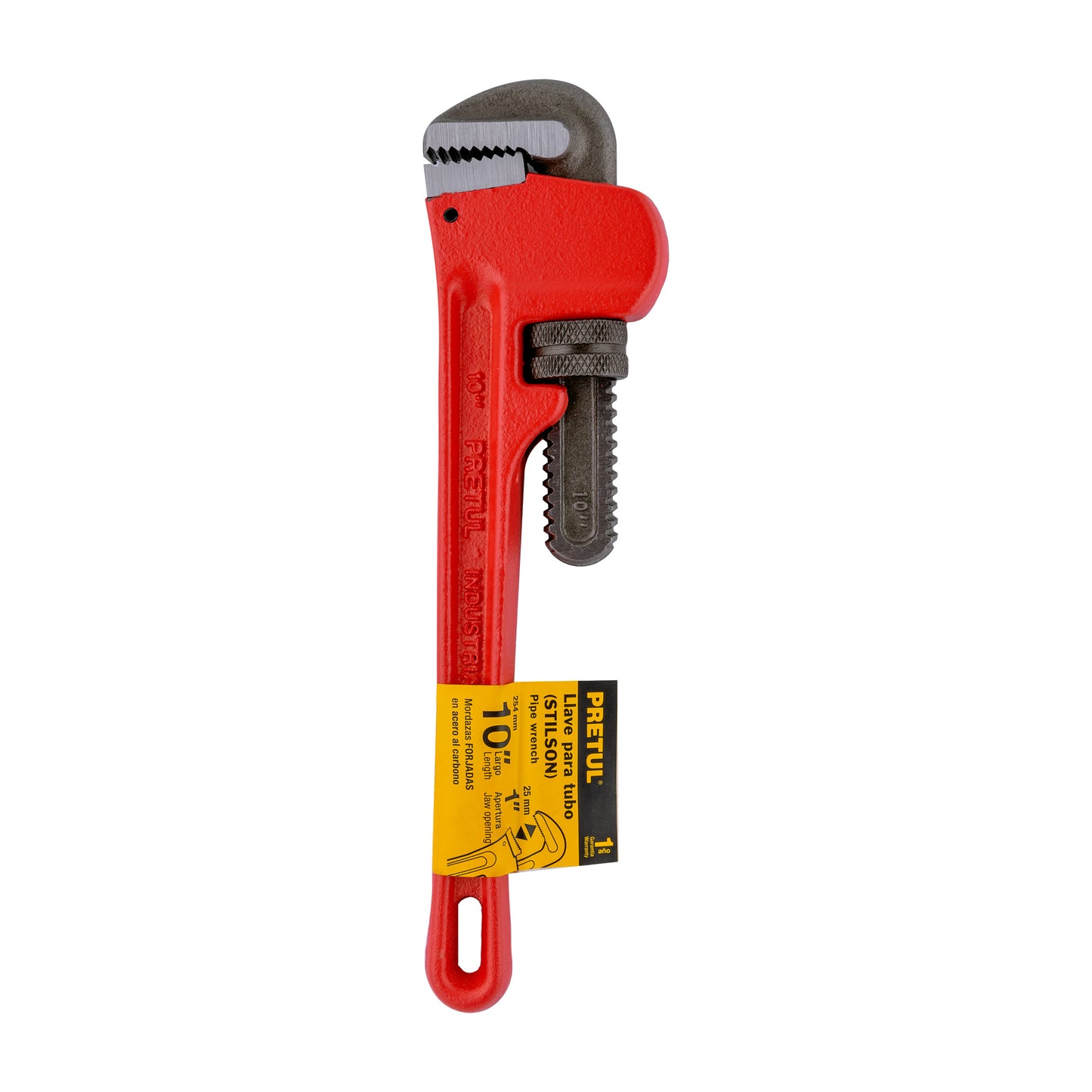 Llave stilson 10" Pretul Cod 22011 STI-10P cuerpo de hierro maleable