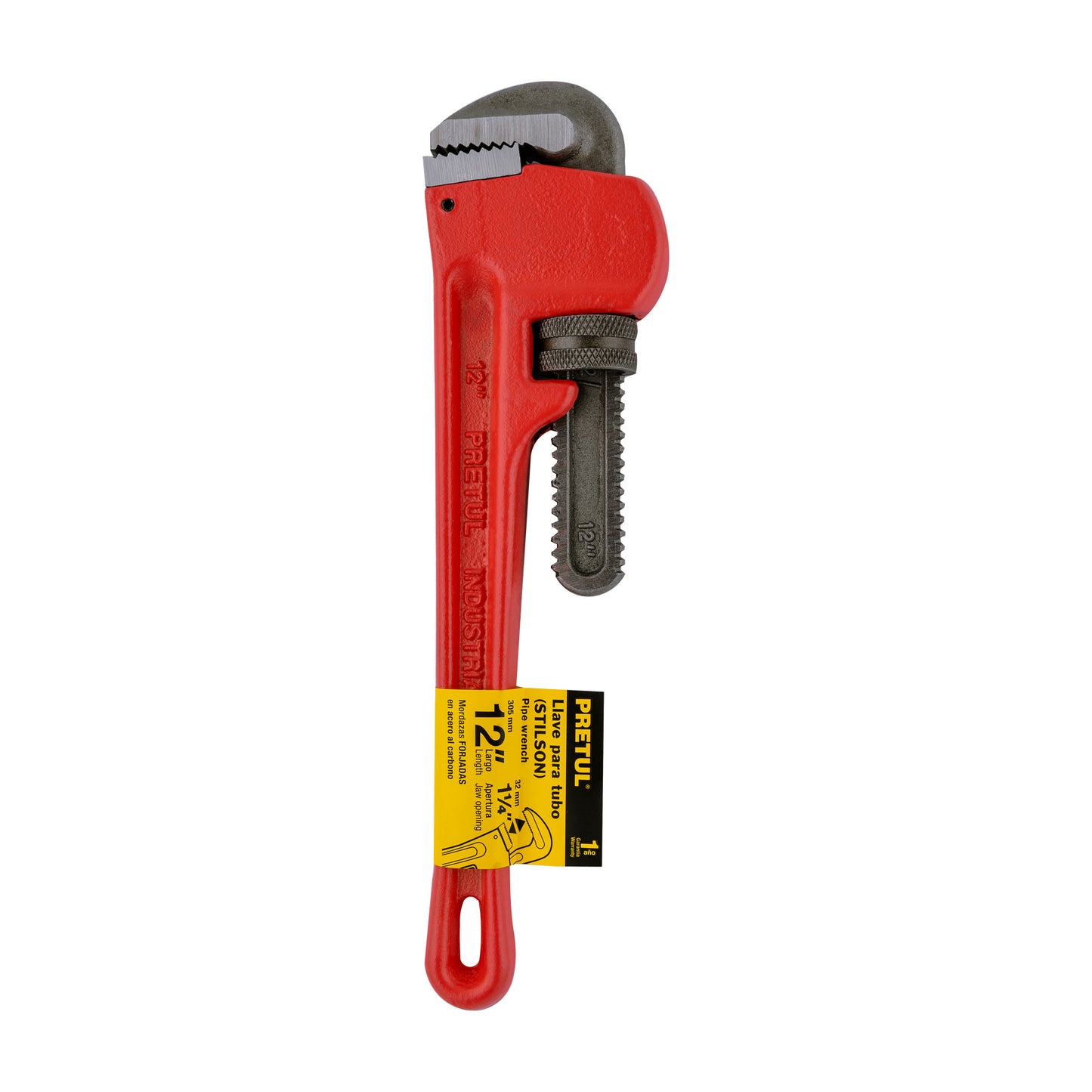 Llave stilson 12" Pretul Cod 22012 STI-12P cuerpo de hierro maleable