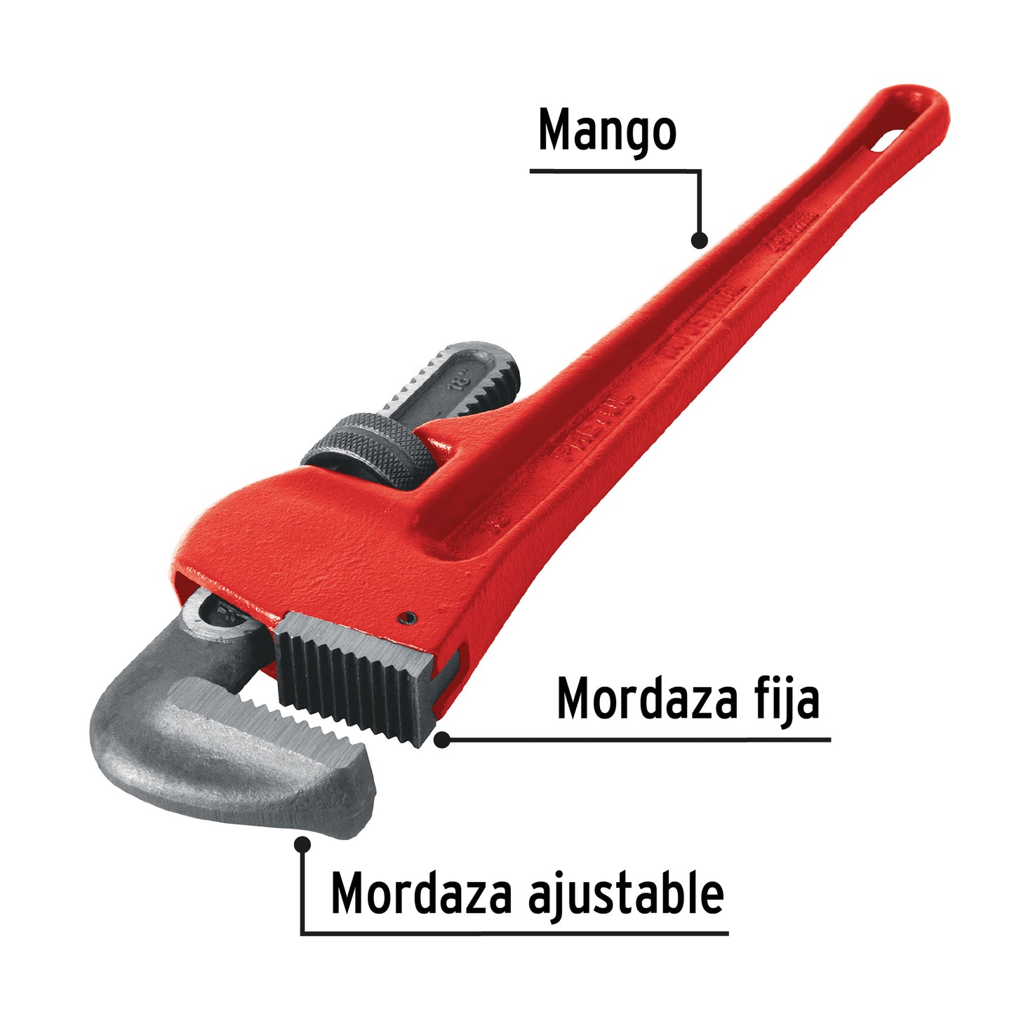 Llave stilson 18" Pretul Cod 22014 STI-18P cuerpo de hierro maleable