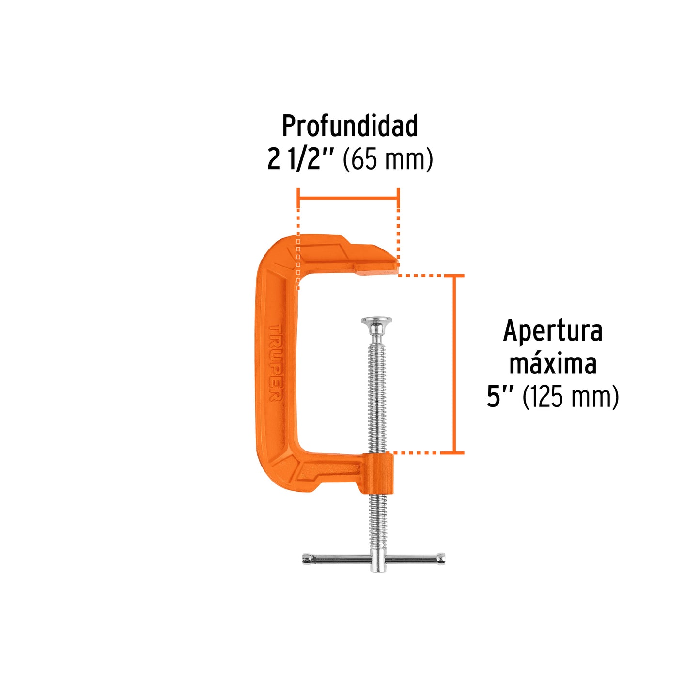 Prensa 6" Truper Cod 17663 PNT-6 de hierro dúctil para carpintería