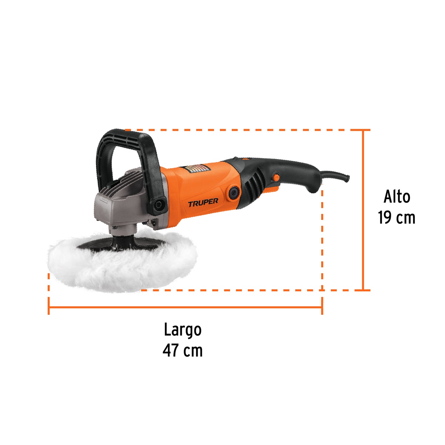Pulidora 7" Truper Cod 16713 PULA-7A3-2 220 V 1,200 W