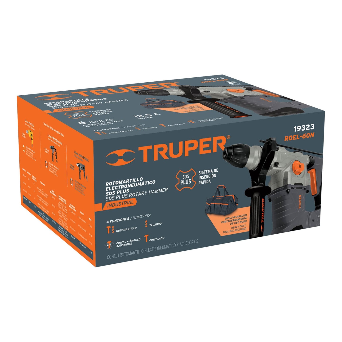 Rotomartillo SDS plus Truper Cod 100372 ROEL-60N-2 6J 220V