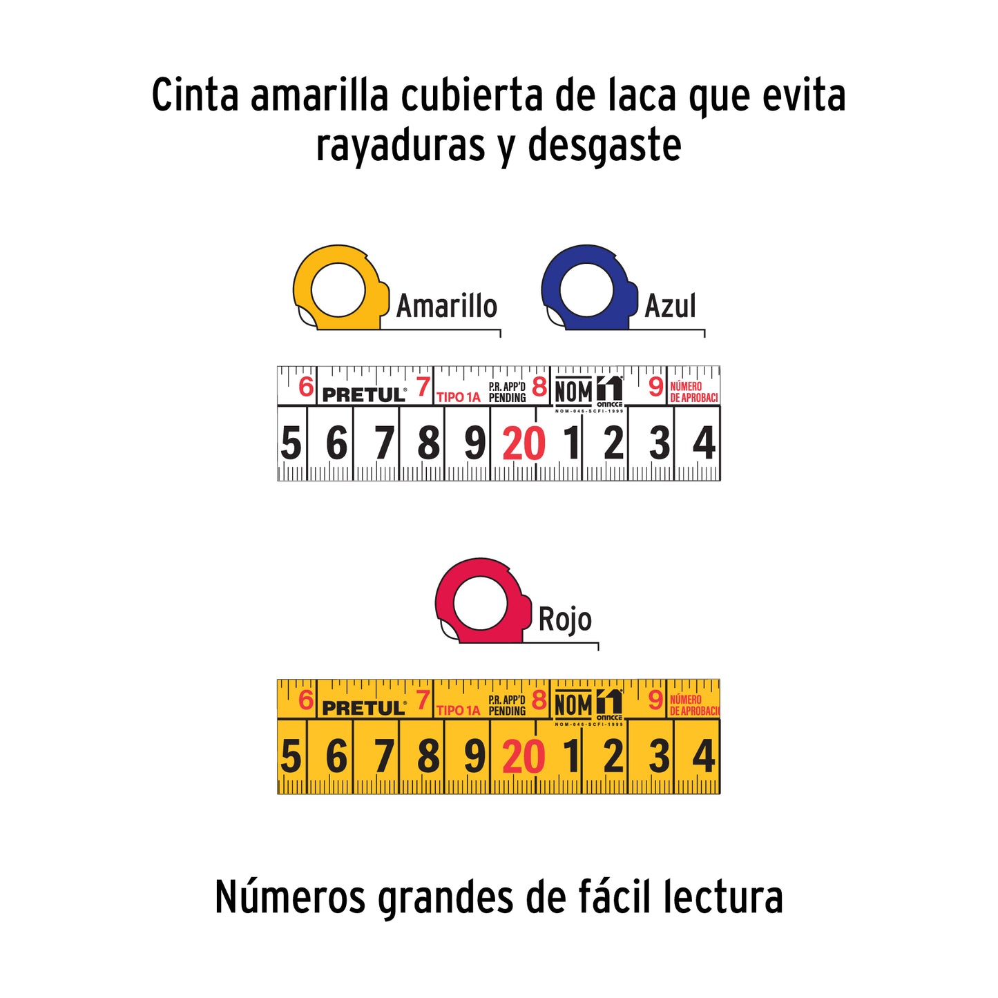 Winchas - Flexómetro 3m cinta 13mm Pretul Cod 21607 PRO-3MEC display box con 24 pzas, precio por unidad