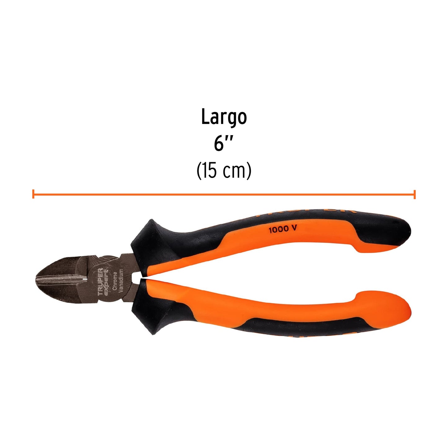 Pinza corte diagonal 6" Truper Expert Cod 17331 T202-6X alta palanca Comfort Grip