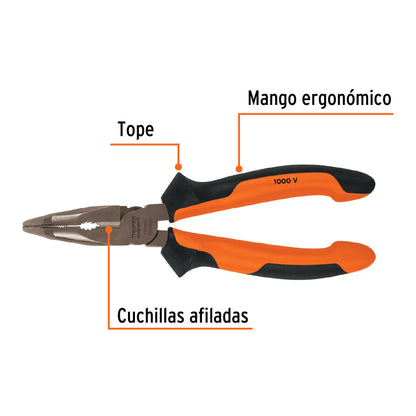 Pinza punta curva 6" Truper Expert Cod 17337 T302-6X mango Comfort Grip