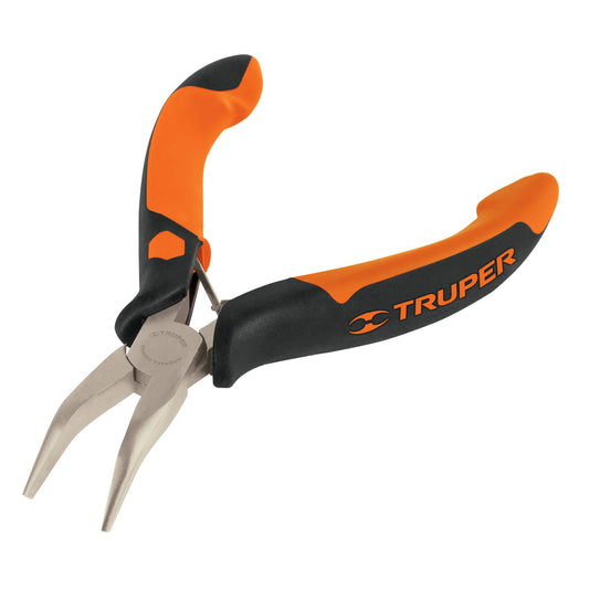 Mini pinza de punta curva Truper Cod 17365 PM-PC4 5" mango Comfort Grip