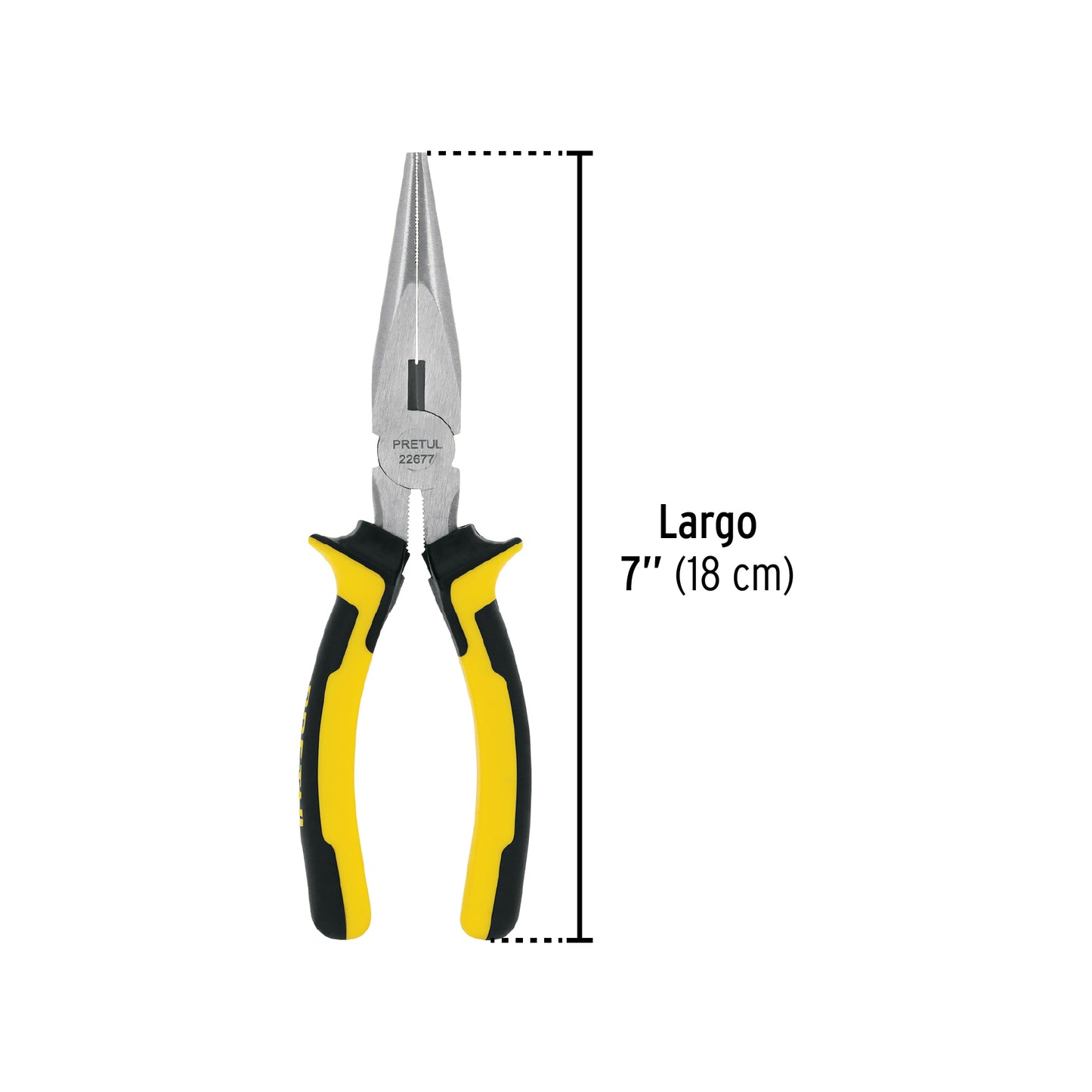 Pinza punta y corte 7" Pretul Cod 22677 PPC-7PX mango Comfort Grip