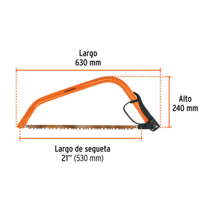 Arco jardinero tubular de 21 truper Cod 10254 AJT-21
