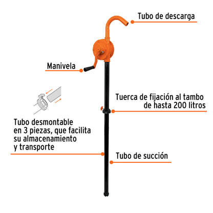 Bomba extractora Truper Cod 10067 BOMEX-25 para aceites con manivela