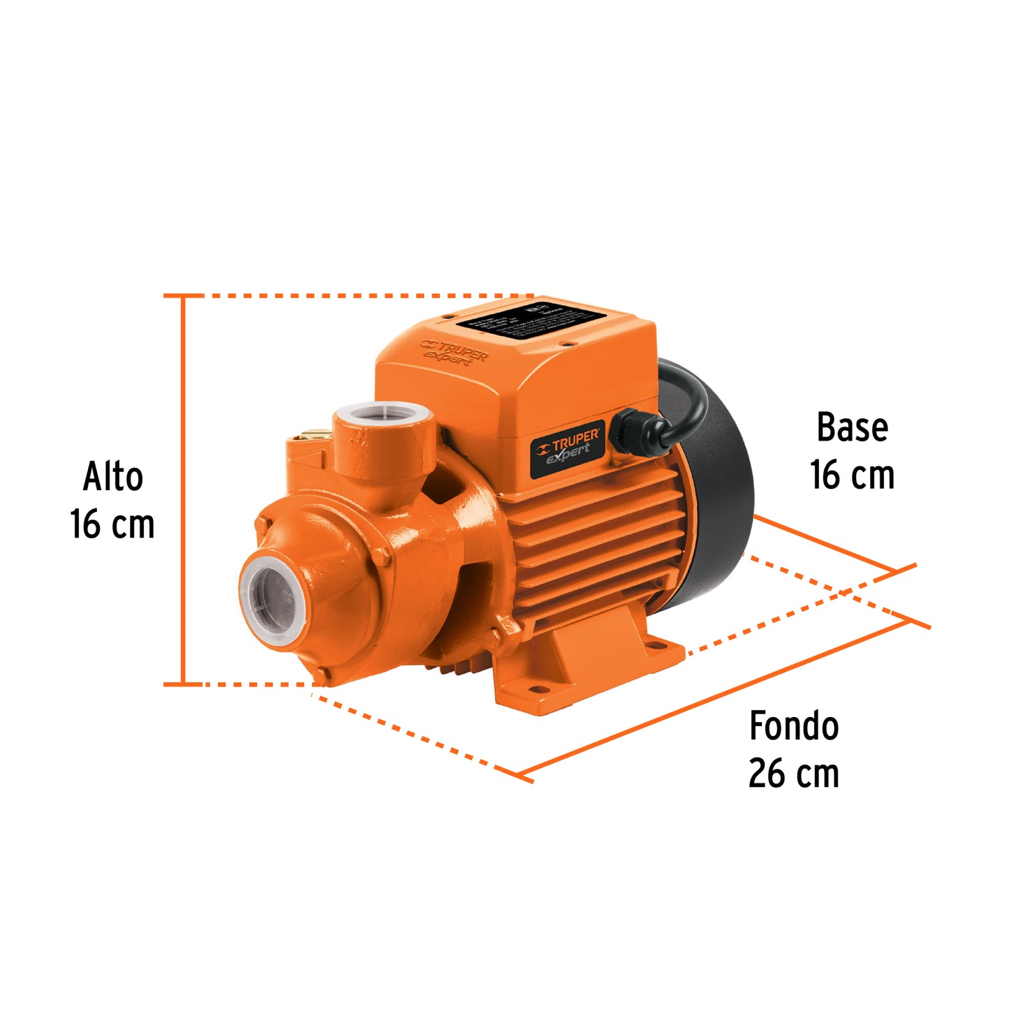 Bomba Periferica 1/2 HP Truper Expert Cod 15019 BOAP-1/2-260 220V/60Hz uso agrícola