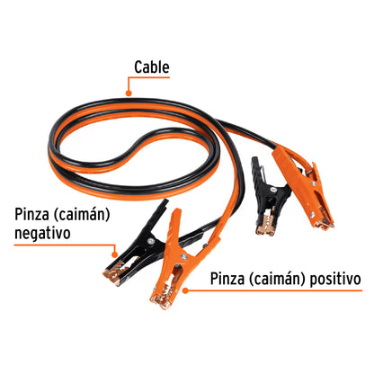 Cables pasa corriente 3m Truper Cod 17543 CAP-3008T 225 A 8 WG con funda