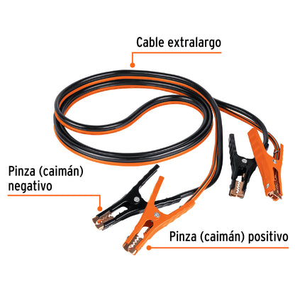 Cables pasa corriente 3.5 m Truper Cod 17544 CAP-3506T 350 A 6 AWG con funda