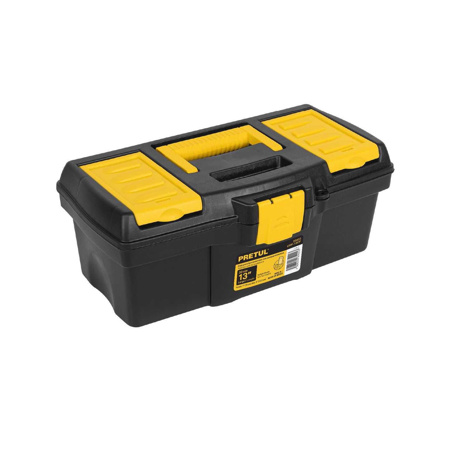 Caja de herramientas Pretul Cod 20602 CHP-13CP de 13" con compartimentos
