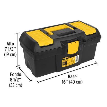 Caja de herramientas Pretul Cod 20603 CHP-16CP de 16" con compartimentos