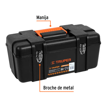 Caja de herramientas Truper Cod 10380 CHP-20X, de 20" industrial, broches metálicos