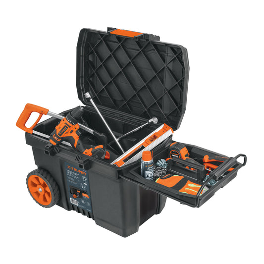 Caja de herramientas Truper Cod 10902 CHP-23R de 23" con rueda y mango telescópico