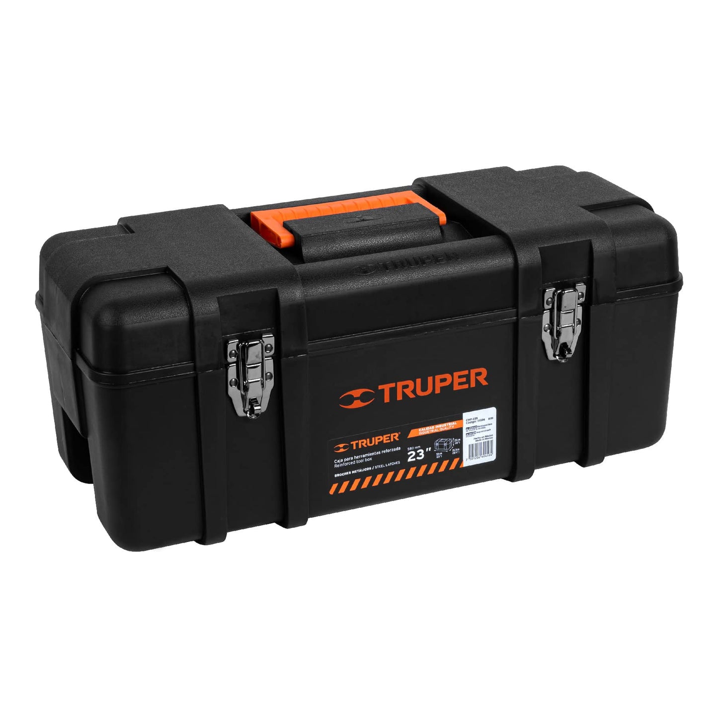 Caja de herramientas Truper Cod 11506 CHP-23X, de 23" industrial, broches metálicos